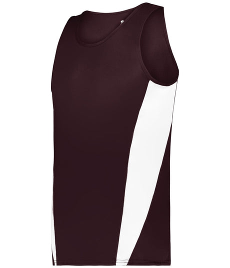 Augusta Sportswear YOUTH STRIDE SINGLET 266700 MAROON/WHITE (BA) S