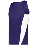 Augusta Sportswear YOUTH STRIDE SINGLET 266700 PURPLE/WHITE (BA) S