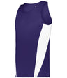 Augusta Sportswear YOUTH STRIDE SINGLET 266700 PURPLE/WHITE (BA) S