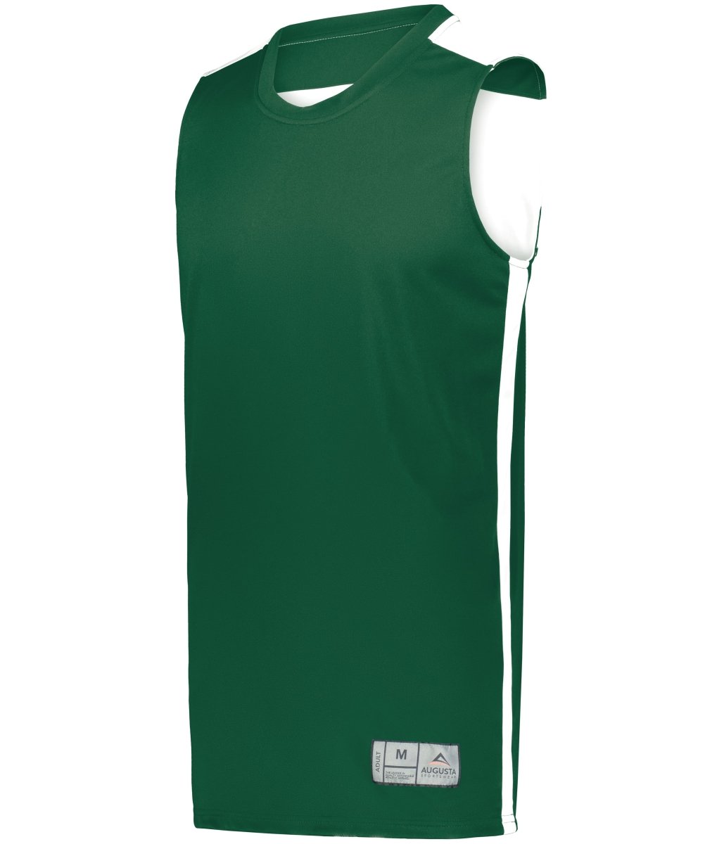 Augusta Sportswear Youth Swish Reversible Basketball Jersey 6928 DARK GREEN/WHITE S