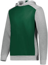 Augusta Sportswear Youth Three - Season Fleece Pullover Hoodie 6866 COLUMBIA BLUE/CARBON HEATHER M