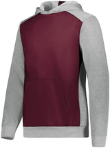 Augusta Sportswear Youth Three - Season Fleece Pullover Hoodie 6866 GOLD/CARBON HEATHER S