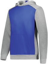 Augusta Sportswear Youth Three - Season Fleece Pullover Hoodie 6866 ROYAL/GREY HEATHER M