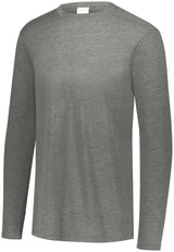 Augusta Sportswear Youth Tri - Blend Long Sleeve Tee 3076 GREY HEATHER S