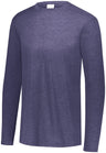 Augusta Sportswear Youth Tri - Blend Long Sleeve Tee 3076 NAVY HEATHER S
