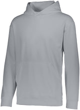 Augusta Sportswear Youth Wicking Fleece Hoodie 5506 ATHLETIC GREY S