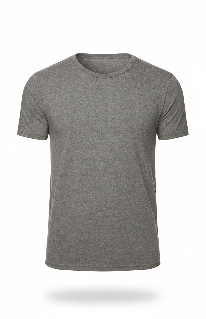 Royal Apparel B2001 Basic Supply Co. Unisex Short Sleeve 4.4 oz Blend Jersey Tee - Heather Light Grey