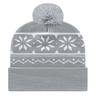 Cap America USA-Made Beanie RKF12 Snowflake Knit Cap with Cuff