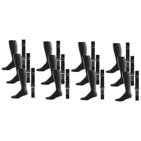 Baseball Socks & Belt Combo Set Bulk Packs of 3, 6, or 12 3 Black