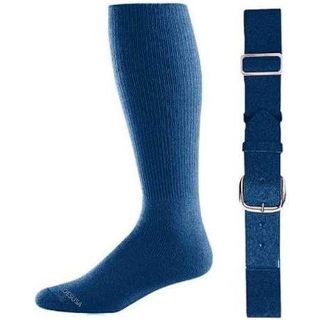 Baseball Socks & Belt Combo Set Bulk Packs of 3, 6, or 12 3 Navy