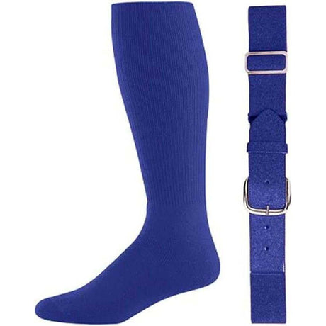 Baseball Socks & Belt Combo Set Bulk Packs of 3, 6, or 12 3 Purple