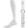 Baseball Socks & Belt Combo Set Bulk Packs of 3, 6, or 12 3 White