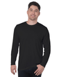 Bayside 5360 Unisex USA - Made Performance Long Sleeve T-Shirt Black S Long Sleeve T-Shirts