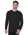 Bayside 5360 Unisex USA - Made Performance Long Sleeve T-Shirt Black S Long Sleeve T-Shirts