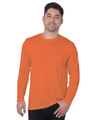 Bayside 5360 Unisex USA - Made Performance Long Sleeve T-Shirt Bright Orange S Long Sleeve T-Shirts