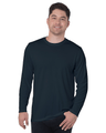 Bayside 5360 Unisex USA - Made Performance Long Sleeve T-Shirt Navy S Long Sleeve T-Shirts