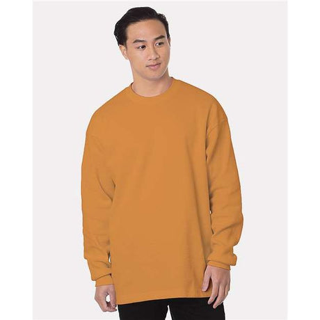 Bayside Men's USA - Made Heavyweight Waffle Knit Thermal - Bayside 8205 Caramel Brown S
