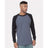 Bayside Men's USA - Made Heavyweight Waffle Knit Thermal Raglan T-Shirt - Bayside 8211 Dark Grey/ Black S Short Sleeve T-Shirts