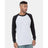 Bayside Men's USA - Made Heavyweight Waffle Knit Thermal Raglan T-Shirt - Bayside 8211 White/ Black S Short Sleeve T-Shirts