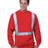 Bayside Men's USA - Made Hi - Visibility Crewneck Sweatshirt - Red - Bayside 3792 Red S Crewneck Sweatshirts