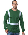 Bayside Men's USA - Made Hi - Visibility Long Sleeve T-Shirt - Forest Green - Bayside 3761 Forest Green S Long Sleeve T-Shirts
