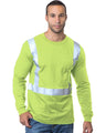 Bayside Men's USA - Made Hi - Visibility Long Sleeve T-Shirt - Lime Green - Bayside 3761 Lime Green S Long Sleeve T-Shirts