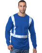 Bayside Men's USA - Made Hi - Visibility Long Sleeve T-Shirt - Royal Blue - Bayside 3761 Royal Blue S Long Sleeve T-Shirts