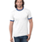 Bayside Men's USA - Made Ringer T-Shirt - Bayside 1800 White/ Royal S Short Sleeve T-Shirts