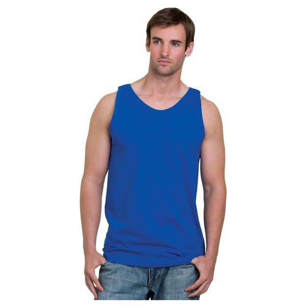 Bayside Men's USA - Made Tank Top - Bayside 6500 Ash S Tank Top