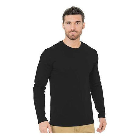 Bayside Unisex Fine Jersey Long Sleeve T-Shirt - Bayside 9550 Black S Long Sleeve T-Shirts