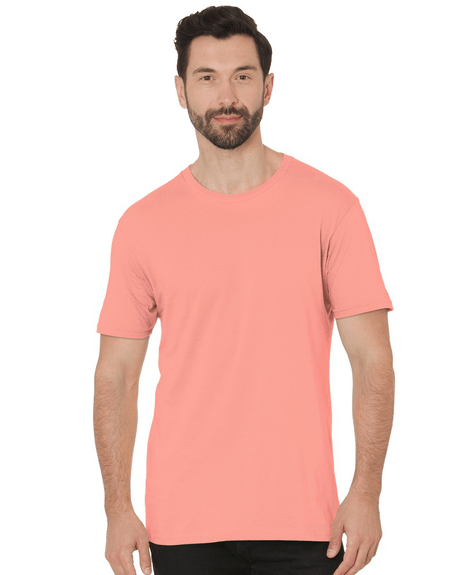 Bayside Unisex Fine Jersey T-Shirt - Coral - Bayside 9500 Coral S Short Sleeve T-Shirts