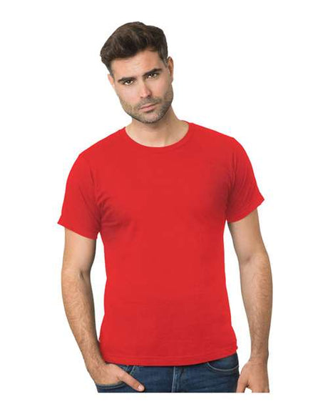Bayside Unisex Fine Jersey T-Shirt - Red - Bayside 9500 Red XS Short Sleeve T-Shirts