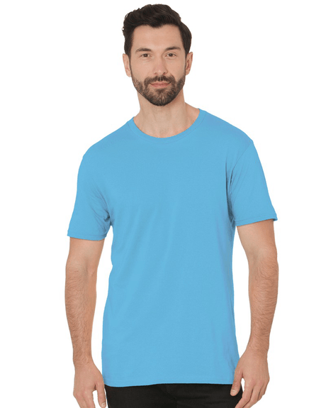 Bayside Unisex Fine Jersey T-Shirt - Sky Blue - Bayside 9500 Sky Blue S Short Sleeve T-Shirts
