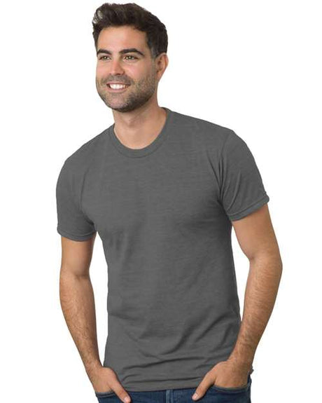 Bayside Unisex Triblend T-Shirt - Solid Charcoal - Bayside 9570 Solid Charcoal XS Short Sleeve T-Shirts