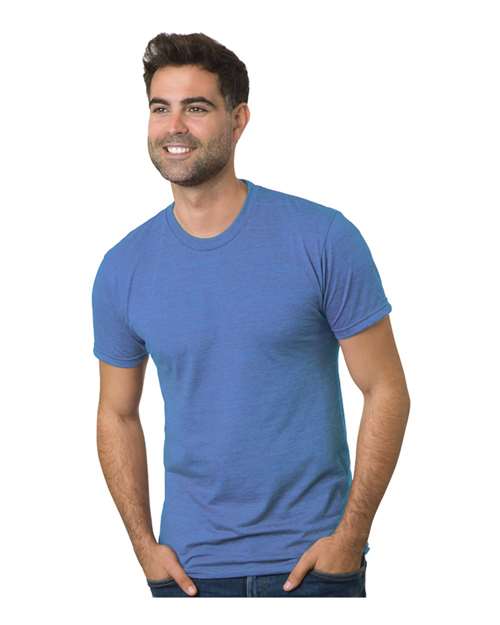 Bayside Unisex Triblend T-Shirt - Tri Blue Berry - Bayside 9570 Tri Blue Berry XS Short Sleeve T-Shirts