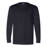 Bayside Unisex Union - Made Long Sleeve Pocket T-Shirt - Bayside 3055 Navy S Long Sleeve T-Shirts
