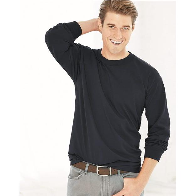 Bayside Unisex Union - Made Long Sleeve T-Shirt - Bayside 2955 Ash S Long Sleeve T-Shirts