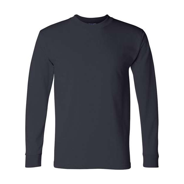Bayside Unisex Union - Made Long Sleeve T-Shirt - Bayside 2955 Navy S Long Sleeve T-Shirts