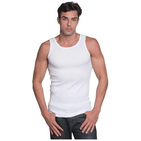Bayside Unisex USA - Made 2x1 Ribbed Tank Top - Bayside 4573 Black S Tank Top