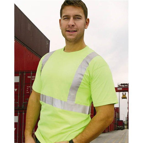 Bayside Unisex USA - Made 50/50 High Visibility T-Shirt - Bayside 3752 Black S Short Sleeve T-Shirts
