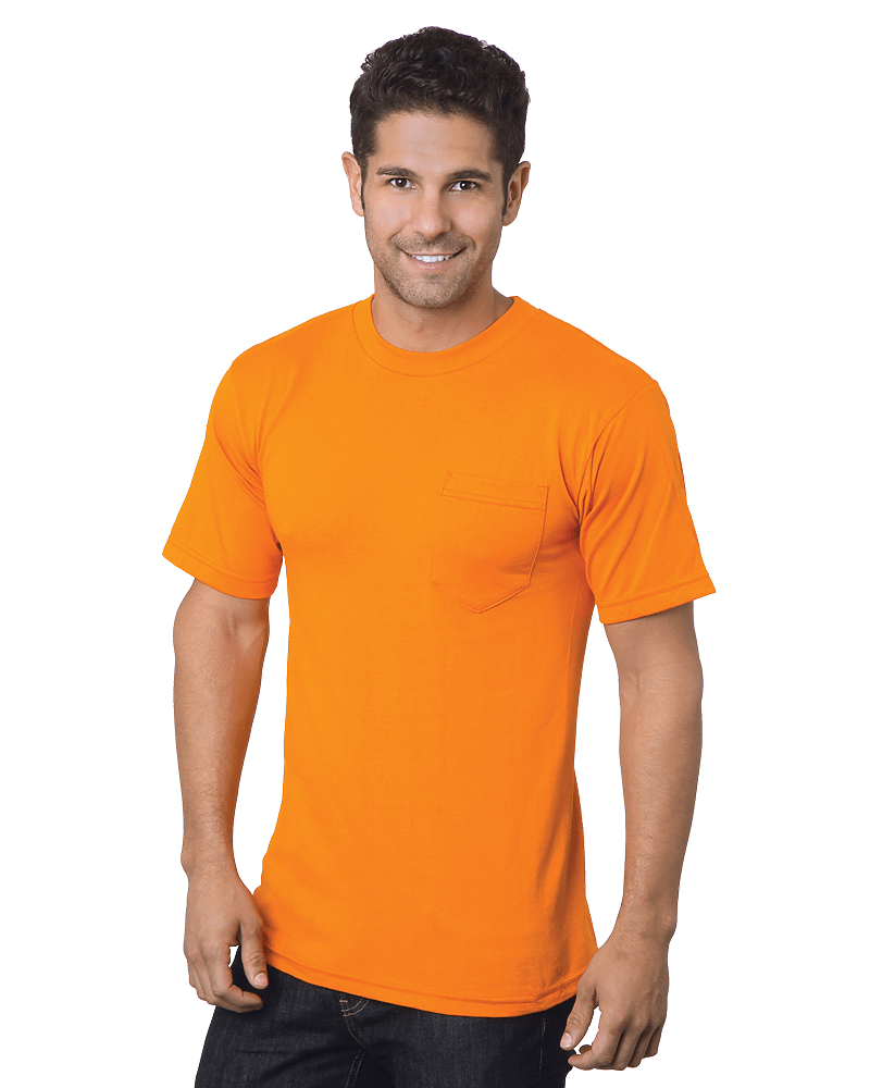 Bayside Unisex USA - Made 50/50 Pocket T-Shirt - Bayside 1725 Safety Orange S Short Sleeve T-Shirts