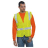 Bayside Unisex USA - Made ANSI Surveyor's Vest Class 2 - Bayside 3788 Lime Green M