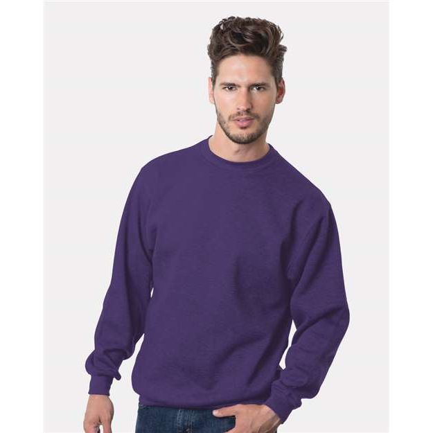 Bayside Unisex USA - Made Crewneck Sweatshirt - Bayside 1102 Purple S Crewneck Sweatshirts