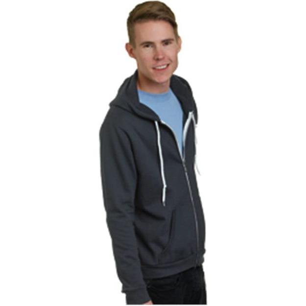 Bayside Unisex USA - Made Full - Zip Fleece HoodedSweatshirt - Bayside 875 Black 2XL Sweatshirts