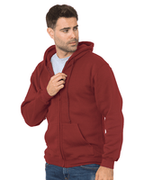 Bayside Unisex USA - Made Full - Zip Hooded Sweatshirt - Bayside 900 Cardinal S Zip Hoodies