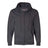 Bayside Unisex USA - Made Full - Zip Hooded Sweatshirt - Bayside 900 Charcoal Heather S Zip Hoodies