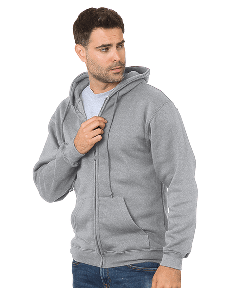 Bayside Unisex USA - Made Full - Zip Hooded Sweatshirt - Bayside 900 Dark Ash S Zip Hoodies