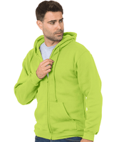 Bayside Unisex USA - Made Full - Zip Hooded Sweatshirt - Bayside 900 Lime Green S Zip Hoodies