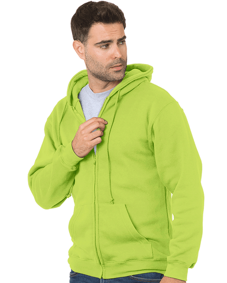 Bayside Unisex USA - Made Full - Zip Hooded Sweatshirt - Bayside 900 Lime Green S Zip Hoodies