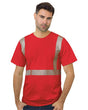 Bayside Unisex USA - Made Hi - Visibility Comfort Trim T-Shirt - Army - Bayside 3700 Army S Short Sleeve T-Shirts